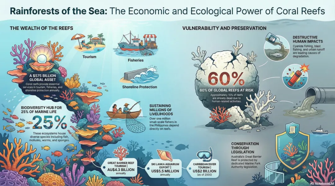 雅思真题 | 海洋雨林:珊瑚礁的生死战 第1张