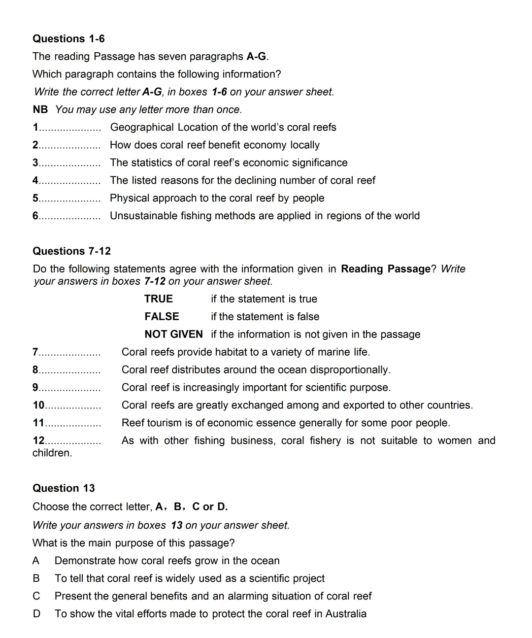 雅思真题 | 海洋雨林:珊瑚礁的生死战 第10张