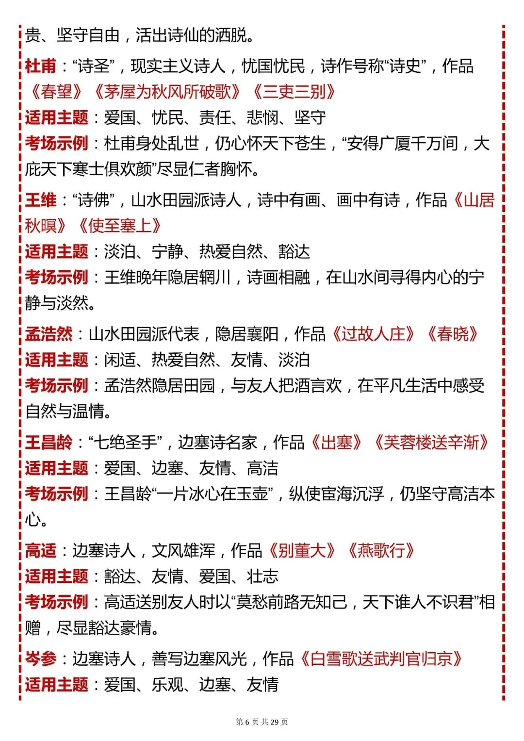 中考语文必背【常考人物素材(300 个・含适用主题 + 考场示例)】可打印 快收藏 第6张