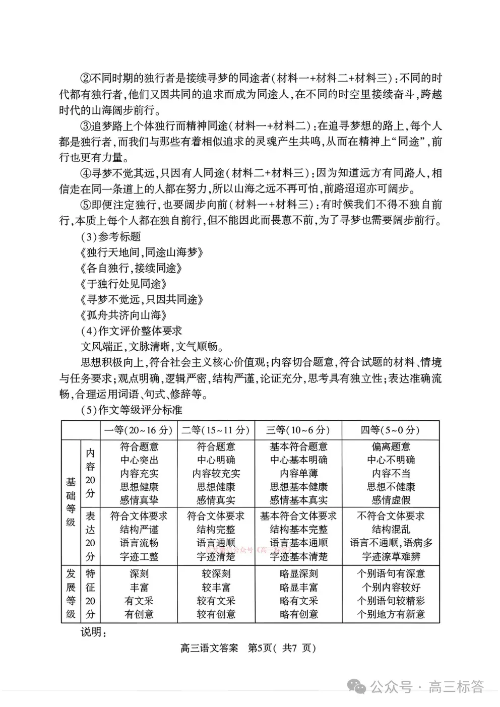 2026河南五市高三第一次模拟考试答案 第13张