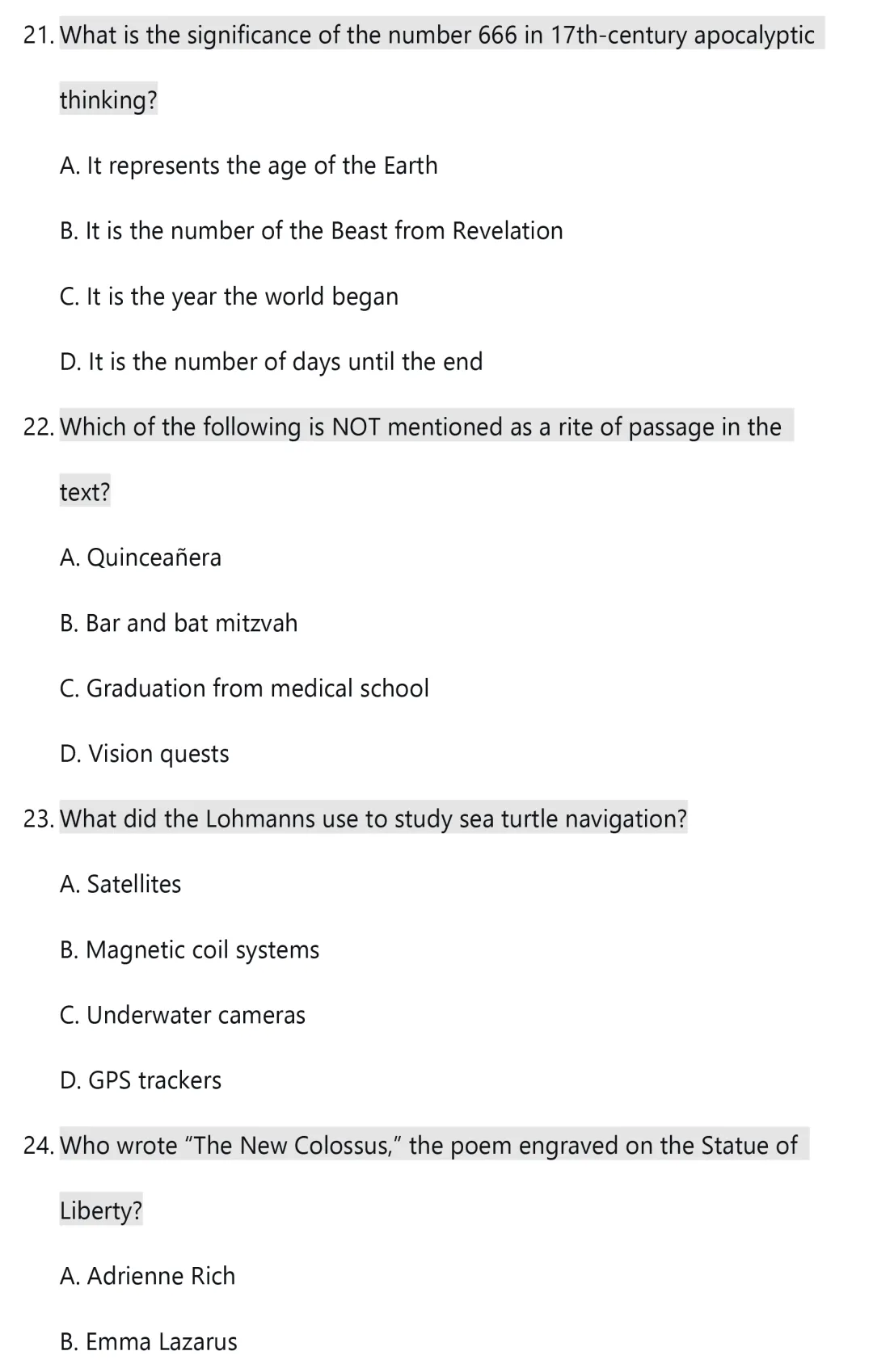 WSC模拟真题题库:文学部分|2026世界学者杯备赛攻略 The World Scholar's Cup 第27张