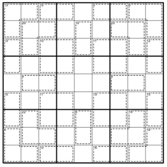 数独竞赛真题-杀手数独:荷兰2026数独锦标赛资格赛第6题(分值62) 第1张