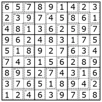 数独竞赛真题-杀手数独:荷兰2026数独锦标赛资格赛第6题(分值62) 第2张