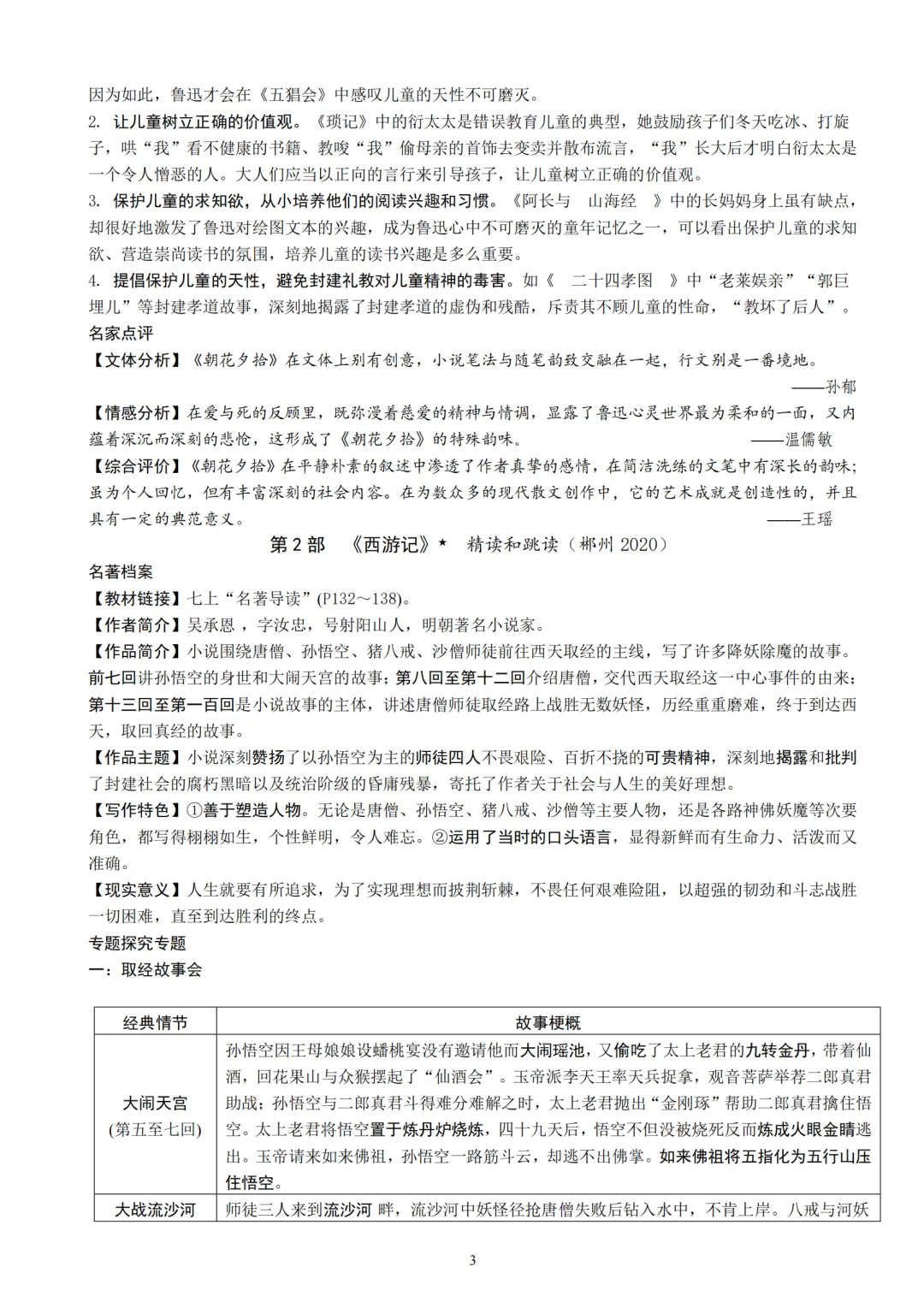 中考语文12本名著知识梳理朗读背诵版 第4张