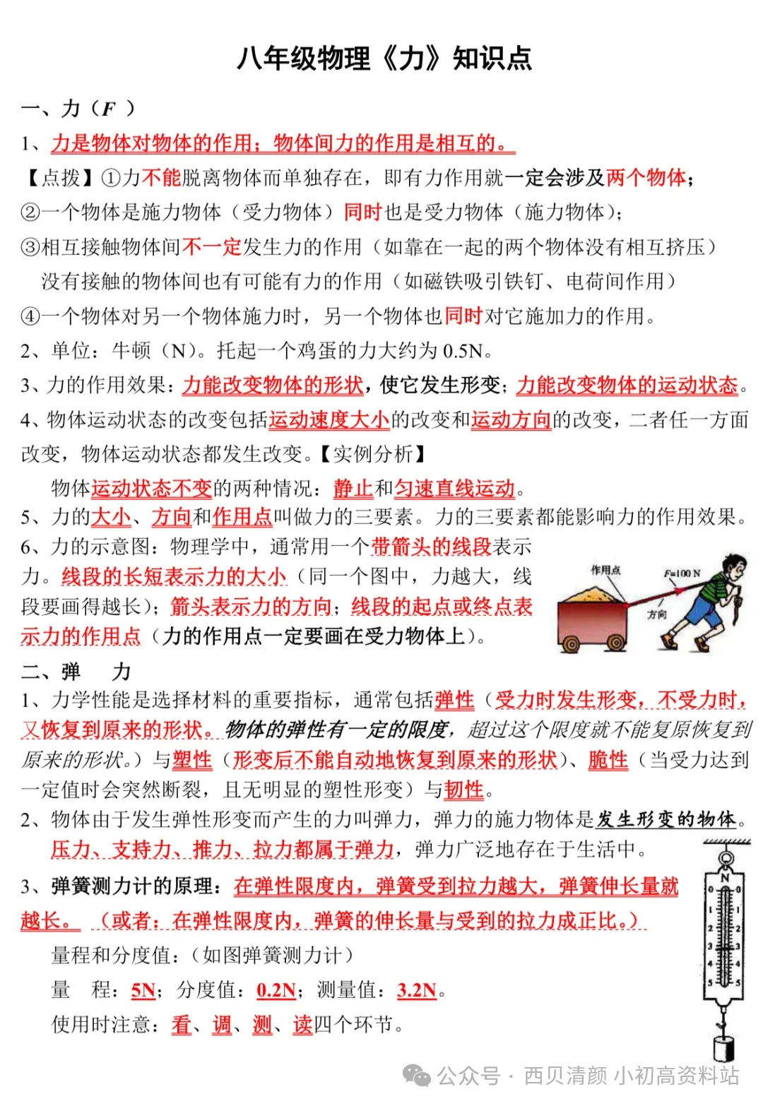 人教版 初中物理中考复习详细资料 完整版 第24张