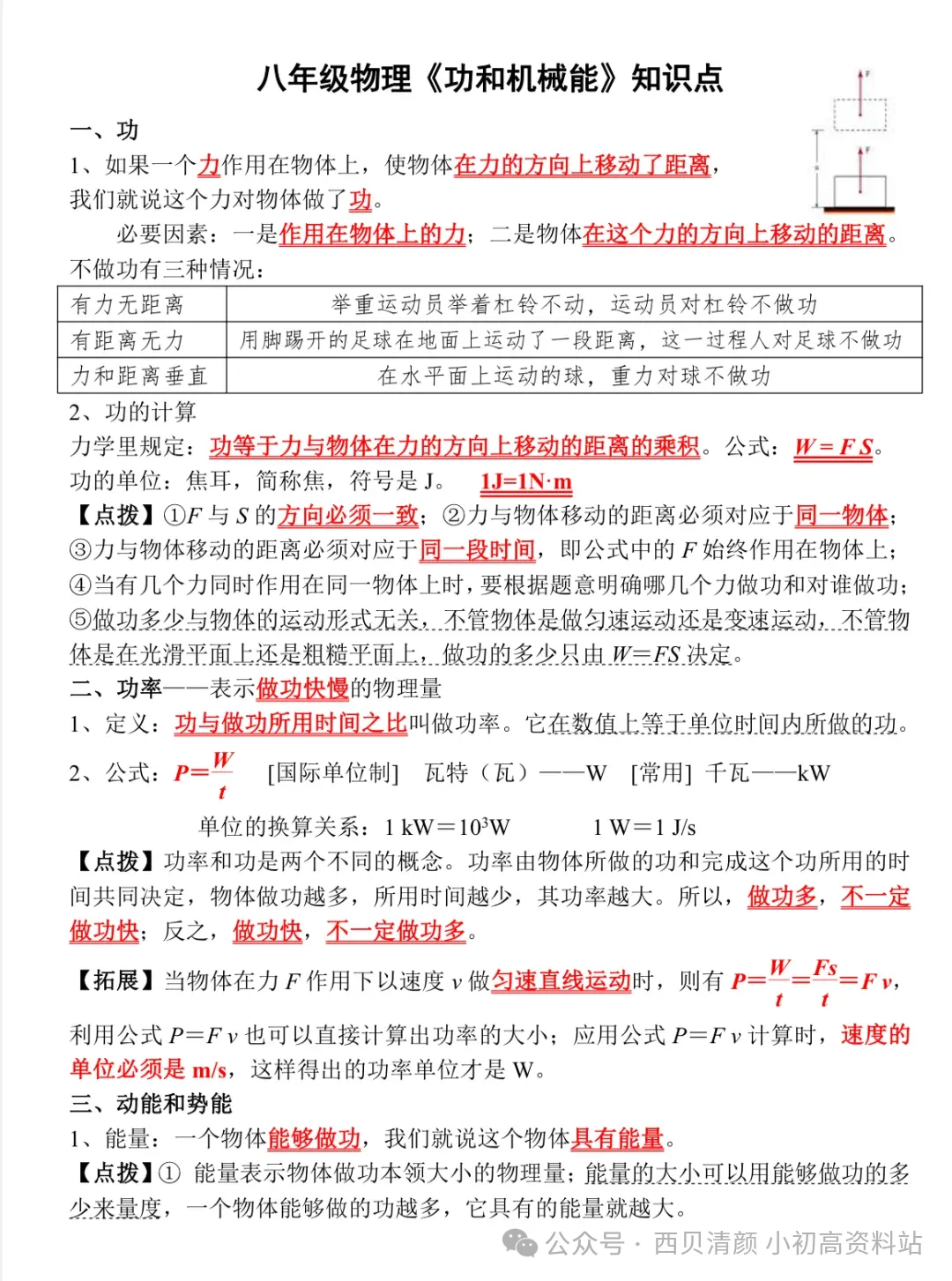 人教版 初中物理中考复习详细资料 完整版 第36张