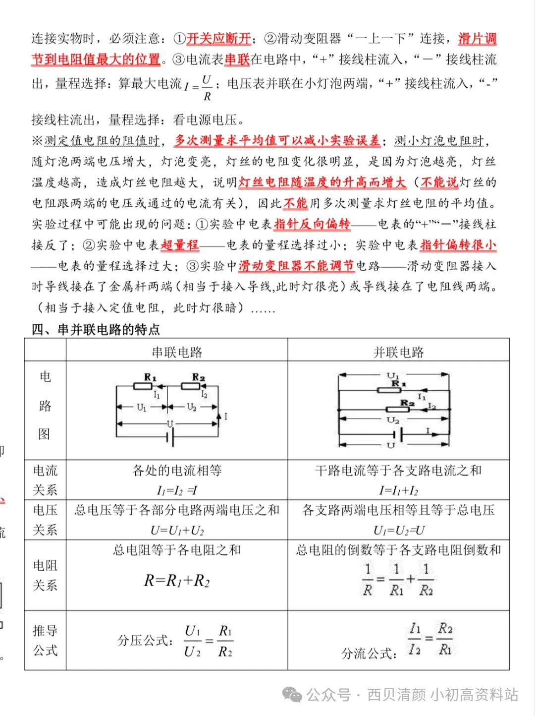 人教版 初中物理中考复习详细资料 完整版 第55张