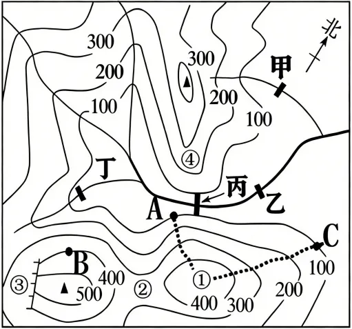 中考专训11:等高线地形图(02) 第6张