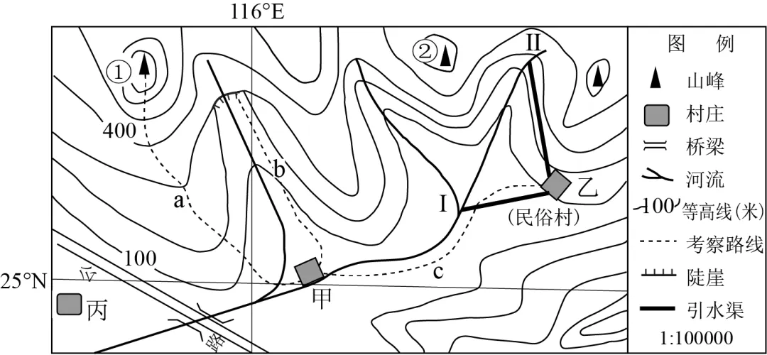 中考专训11:等高线地形图(02) 第19张