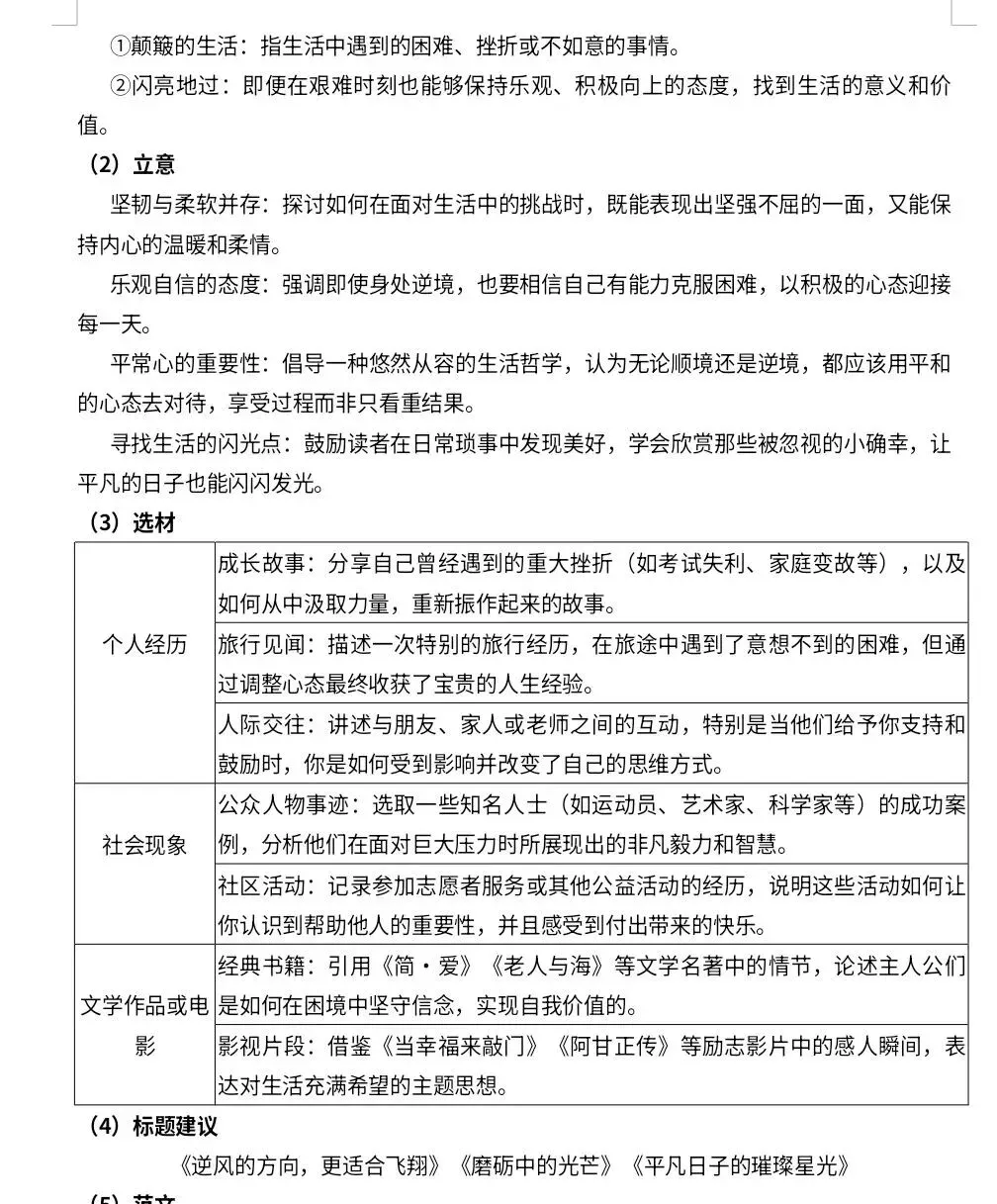 2026中考作文专题备考讲义(小偿分享) 第16张