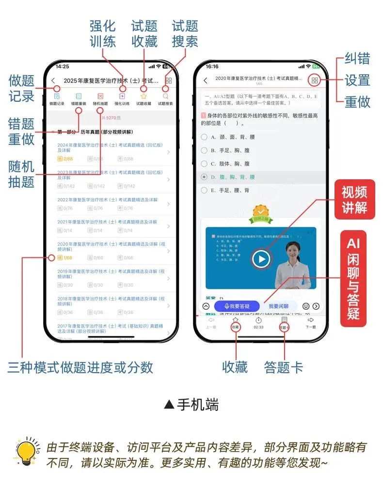 2026年康复医学治疗技术(士)考试题库【历年真题(部分视频讲解)+章节题库+试题+冲刺试卷】AI讲解 第16张 2026年康复医学治疗技术(士)考试题库【历年真题(部分视频讲解)+章节题库+试题+冲刺试卷】AI讲解 第16张
