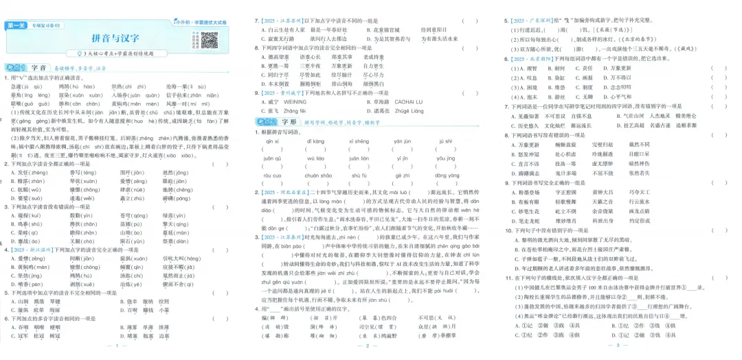 2026春《学霸小升初提优大试卷语文》全国通版 第3张