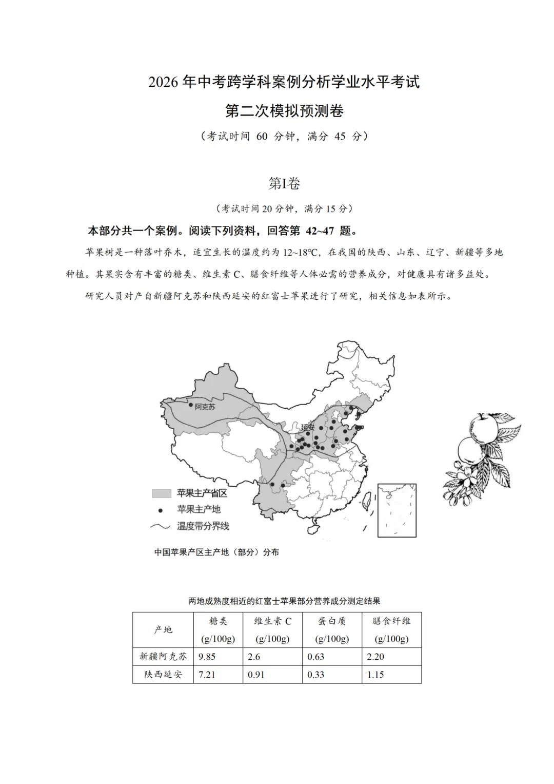 26届中考【初三二模跨学科】考前押题卷+答案解析 第4张