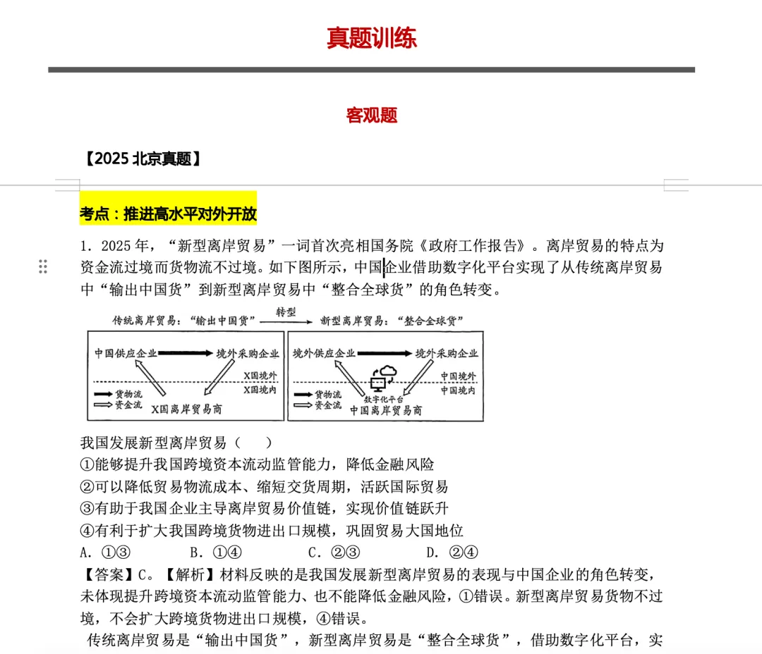 真题汇编《经济全球化与国际组织》更新! 第4张