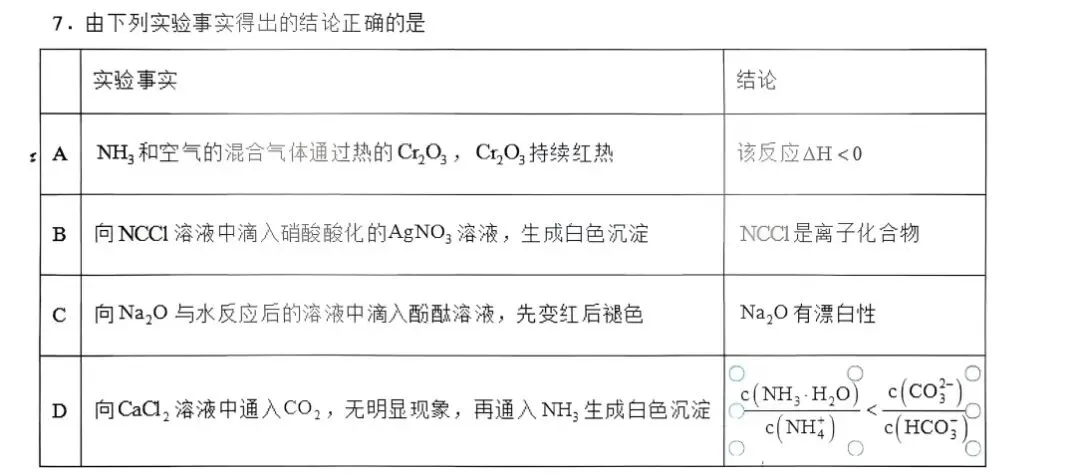 再看2025年高考江西真题:酚酞遇酸碱溶液的颜色变化问题. 第1张