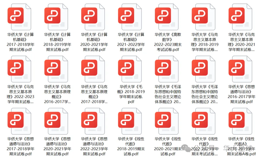 华侨大学历年期中期末真题来了~ 第4张