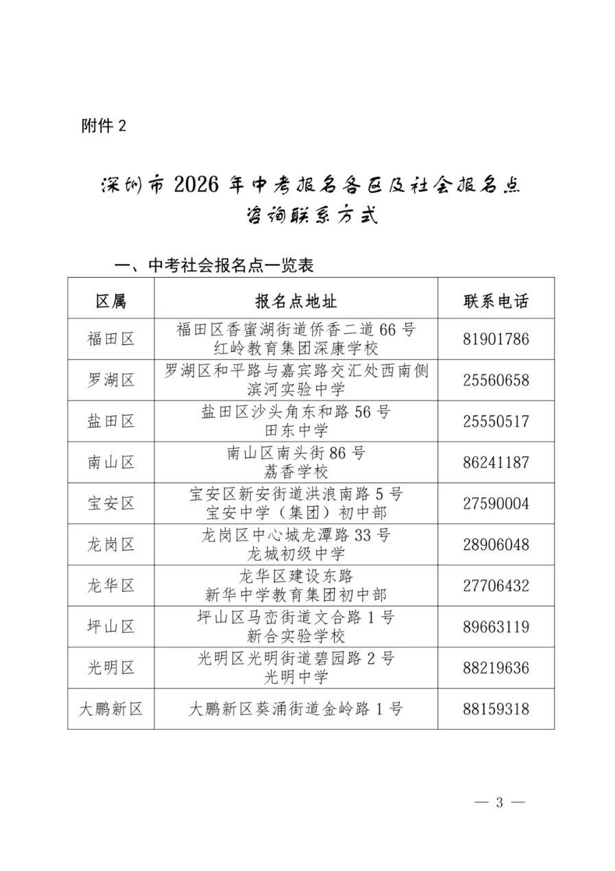 速收藏!2026 深圳中考报名全流程攻略,时间 / 条件 材料 操作一步到位! 第6张