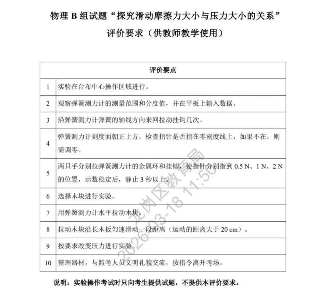 2026深圳中考理化实验操作计入总分!最新模拟题已出炉…… 第6张