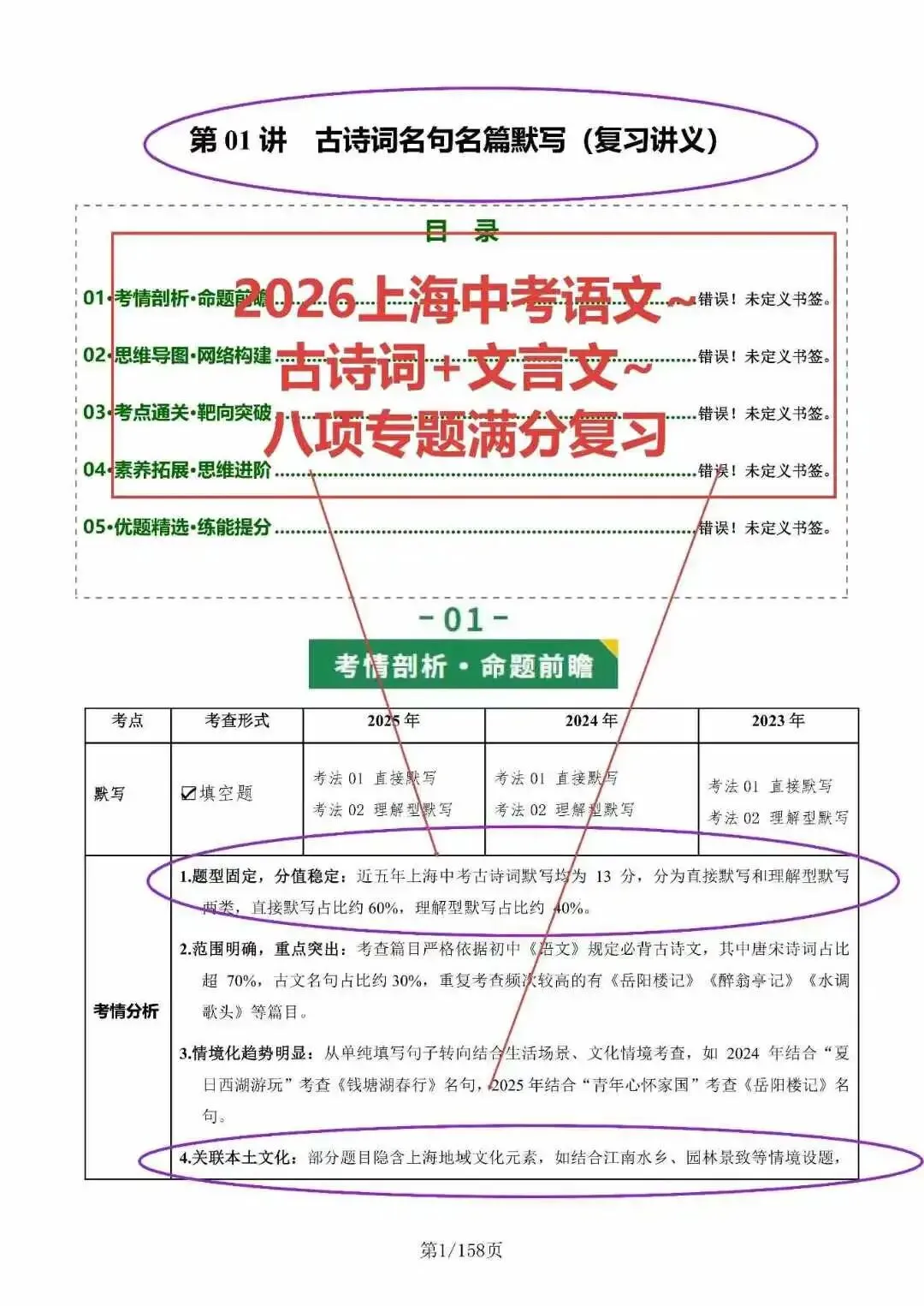 2026《上海中考语文古诗词+文言文八项专题满分复习》 第6张