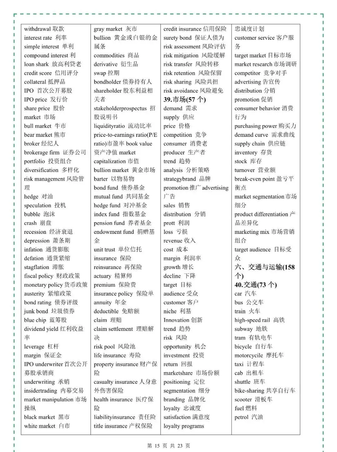 2026年中考英语3500词,7天背完,暴涨词汇量(完整版) 第17张
