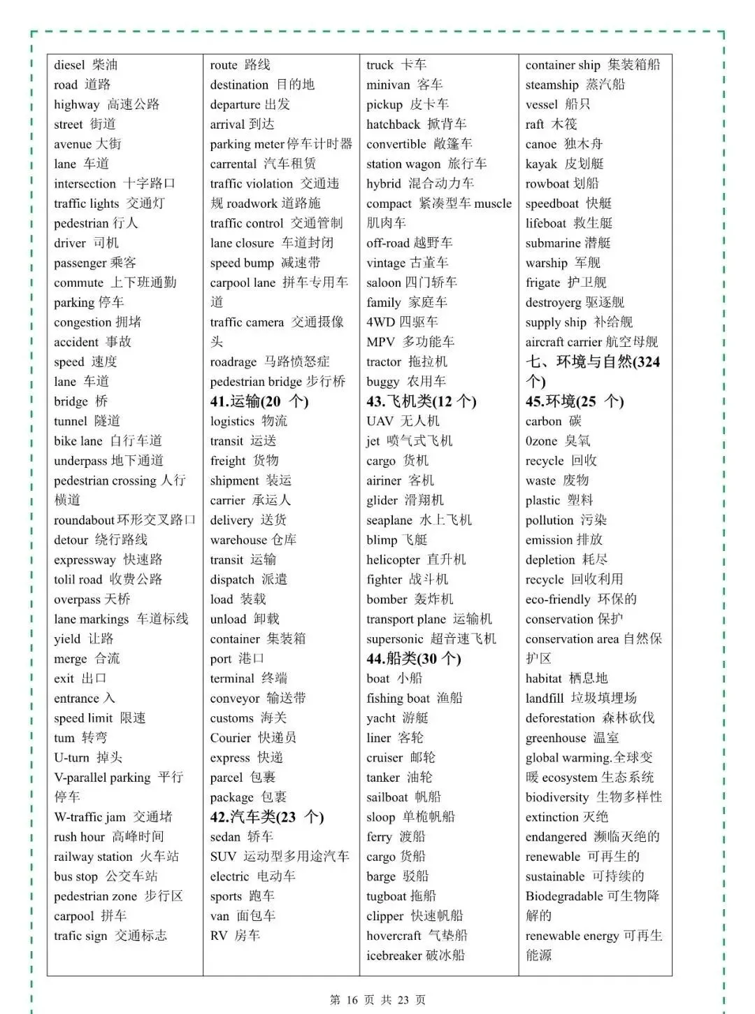 2026年中考英语3500词,7天背完,暴涨词汇量(完整版) 第18张