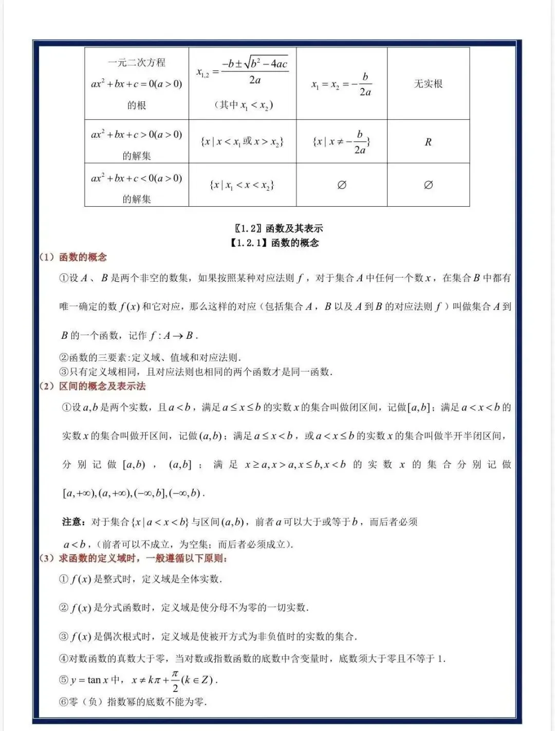 怒刷100套真题!整理出高中数学104页核心知识点,稳冲 130+(高清可打印)!! 第6张 怒刷100套真题!整理出高中数学104页核心知识点,稳冲 130+(高清可打印)!! 第6张