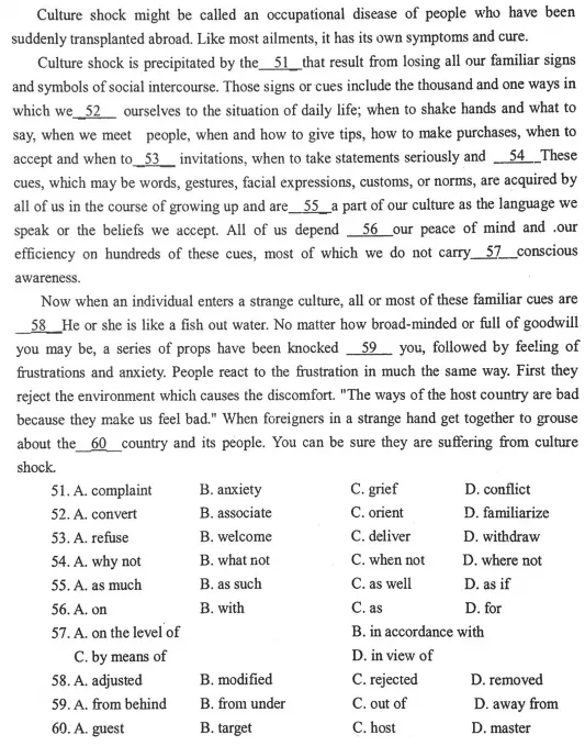 考博英语真题:2006-51~60(完形填空) 第2张
