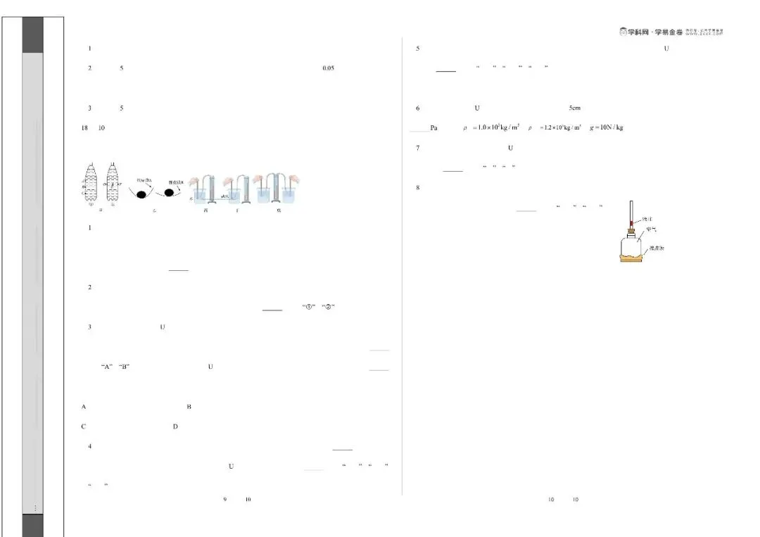 八年级物理期中模拟卷(考试版A3) 第7张