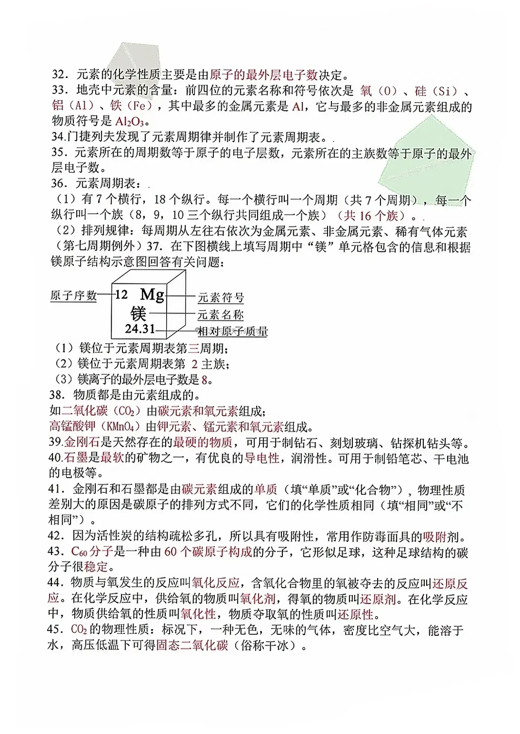 中考化学核心考点精编 第4张