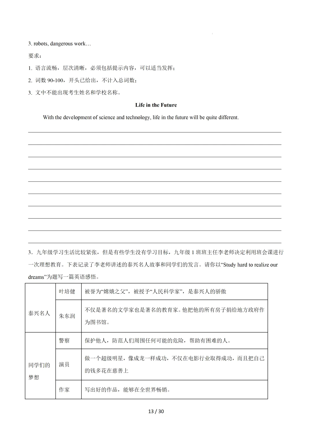 中考英语:写作十大高频热点话题必备满分范文 第15张