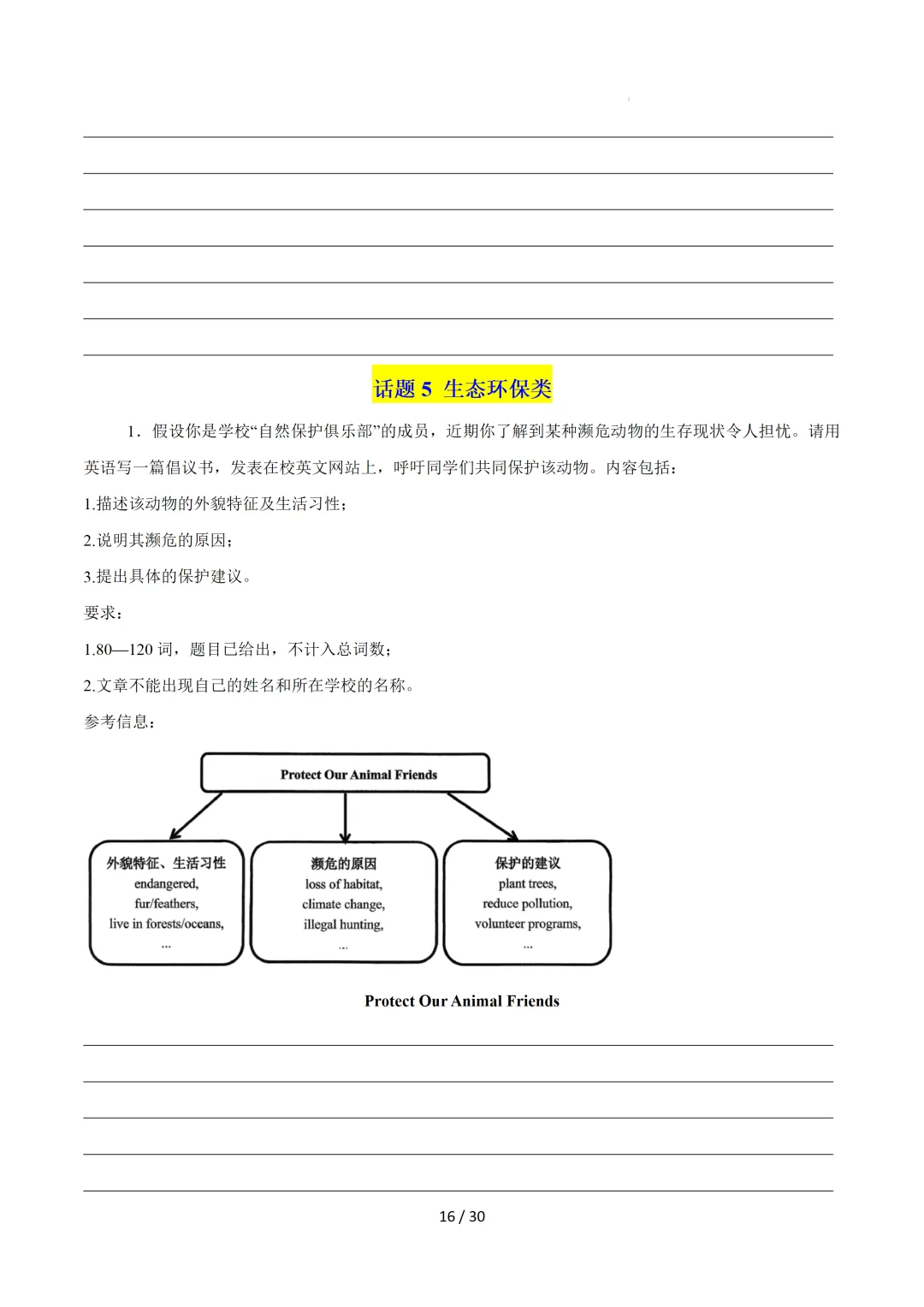 中考英语:写作十大高频热点话题必备满分范文 第18张