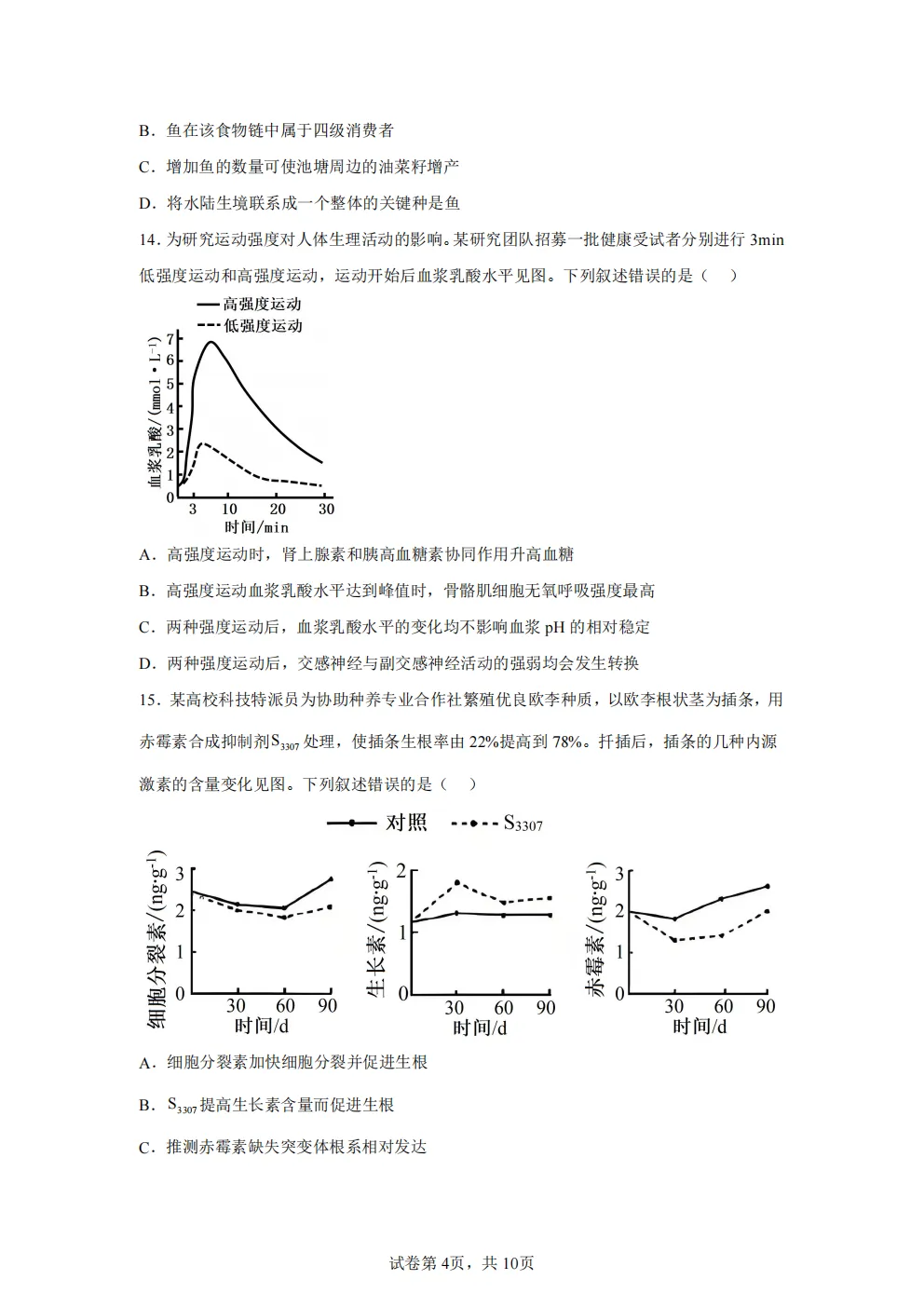 高考真题|2026年 广东省卷生物高考真题|全国各省市高考|全国新高考试题及参考答案、全卷解析、评分标准、作文范文 PDF电子版可打印 第4张 高考真题|2026年 广东省卷生物高考真题|全国各省市高考|全国新高考试题及参考答案、全卷解析、评分标准、作文范文 PDF电子版可打印 第4张
