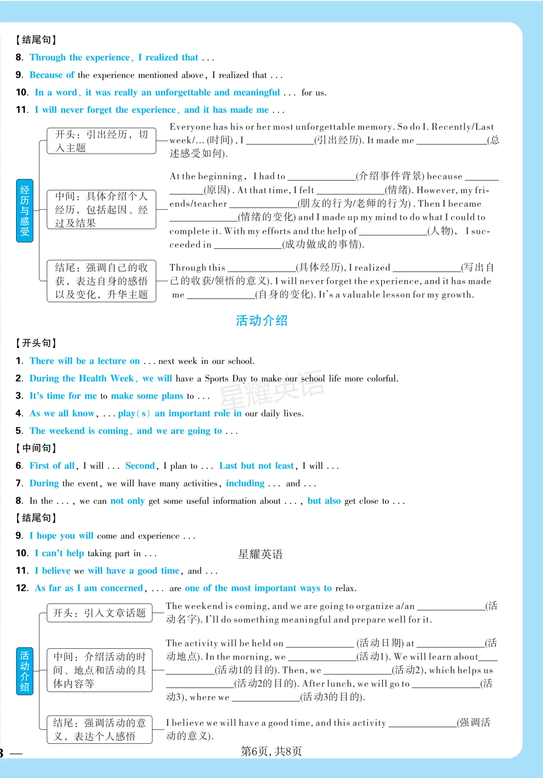 中考英语核心重点考点知识记背卡(词汇/短语/写作/谚语) 第5张