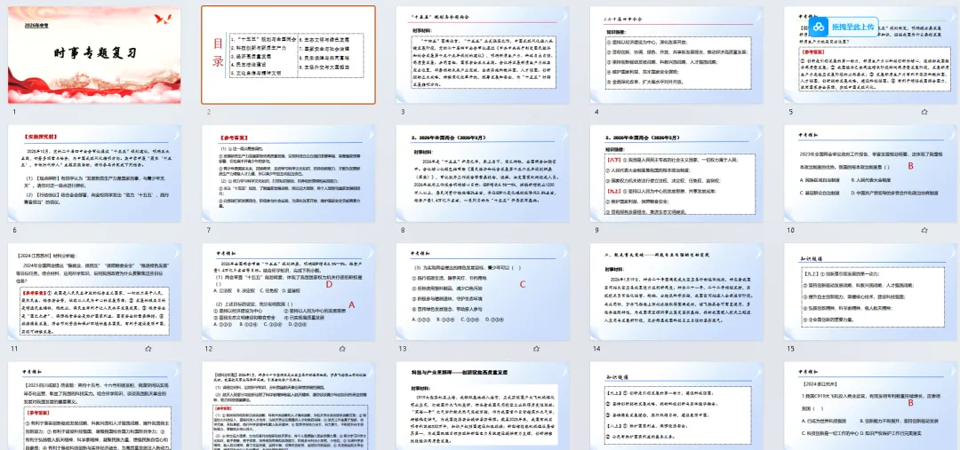 2026 年中考道德与法治二轮复习热点专题课件全国两会十五五规划时事专题复习 第3张