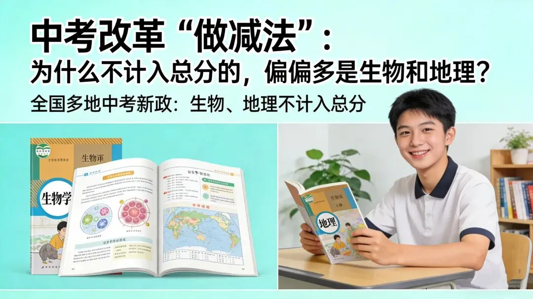 中考改革“做减法”:为什么不计入总分的,偏偏多是生物和地理? 第1张