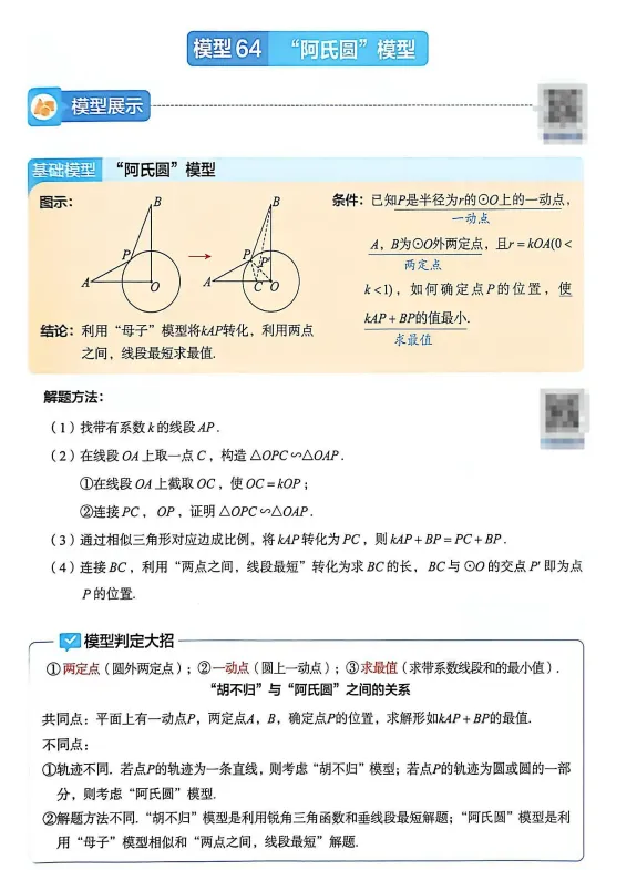 中考必备!《几何模型》3分钟秒解初中几何题,42个变式模型、166道精选真题! 第9张 中考必备!《几何模型》3分钟秒解初中几何题,42个变式模型、166道精选真题! 第9张