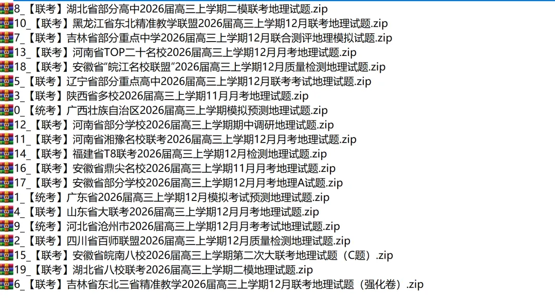2026届高考地理月考试卷小辑 第8张