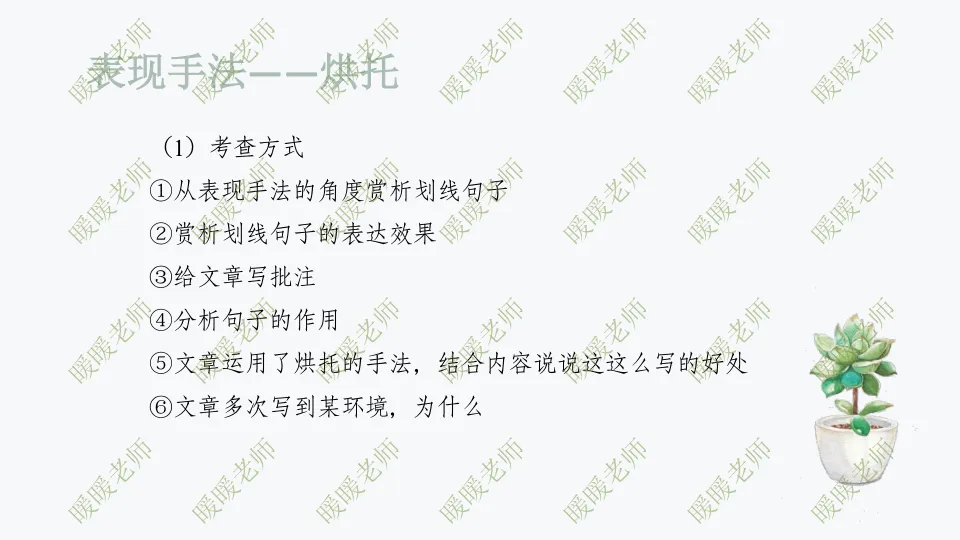 中考复习——记叙文题型与技巧-赏析类(表现手法)190页PPT 第16张