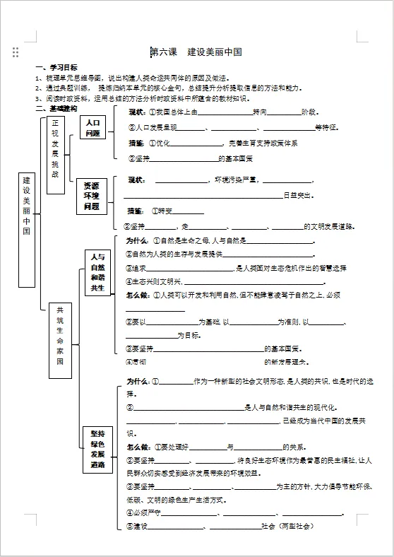 冲刺中考——2026年中考道法《道德与法治复习学案》,电子版可下载可打印 第17张