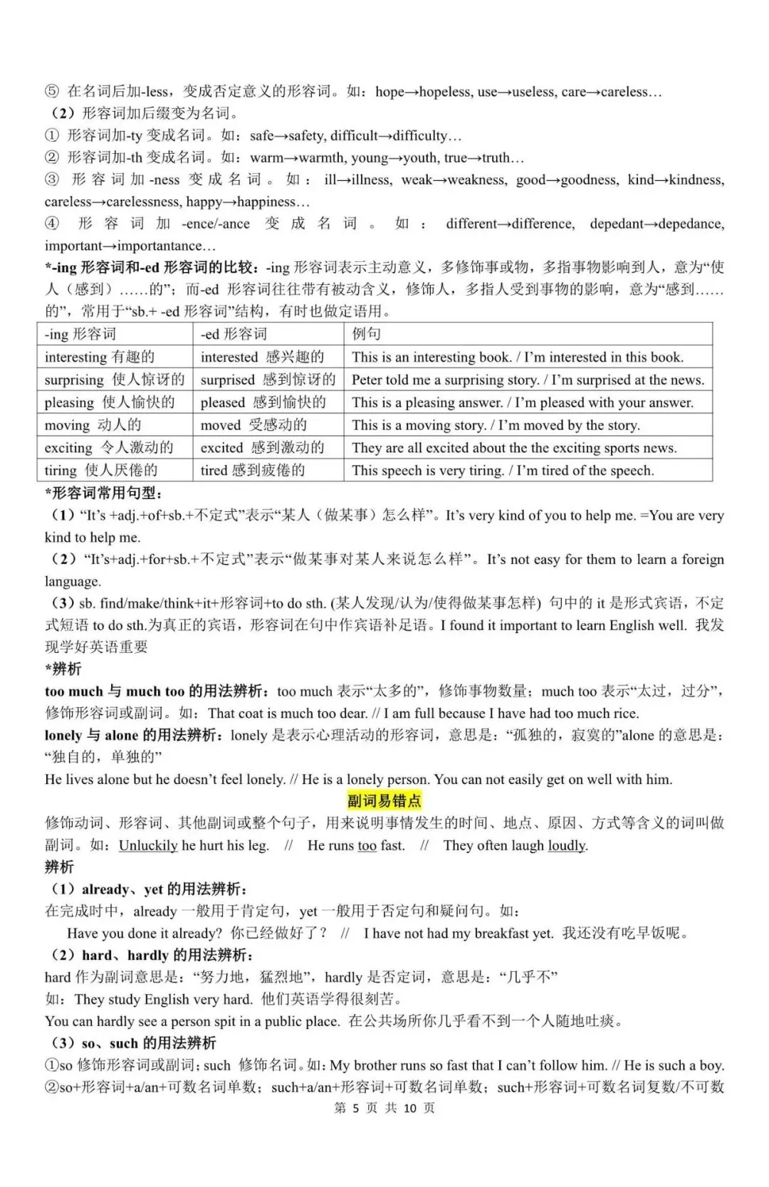 中考英语|2026年中考英语语法核心考点知识点汇总,含答案(电子版可下载打印) 第5张