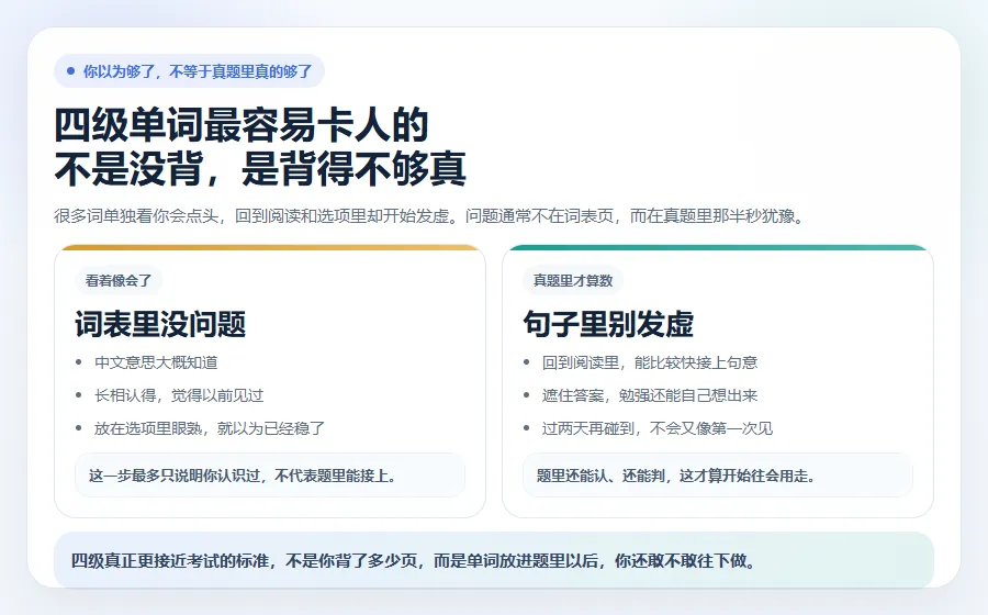四级单词到底要背到什么程度,做了一套真题后我明白了 第1张 四级单词到底要背到什么程度,做了一套真题后我明白了 第1张