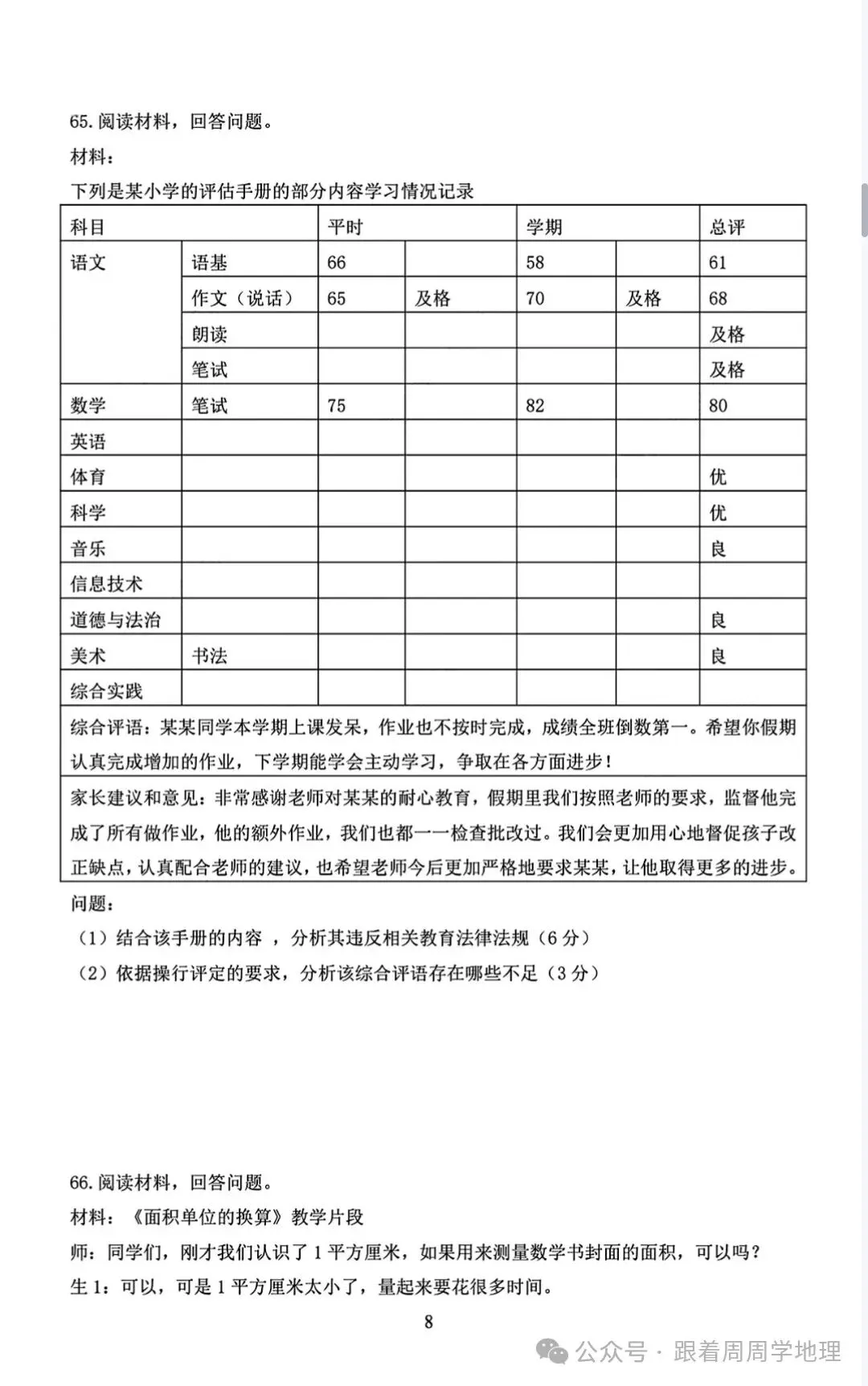 速速领!福建教师招聘教综历年真题!(14-24)——免费,可下载打印 第8张 速速领!福建教师招聘教综历年真题!(14-24)——免费,可下载打印 第8张