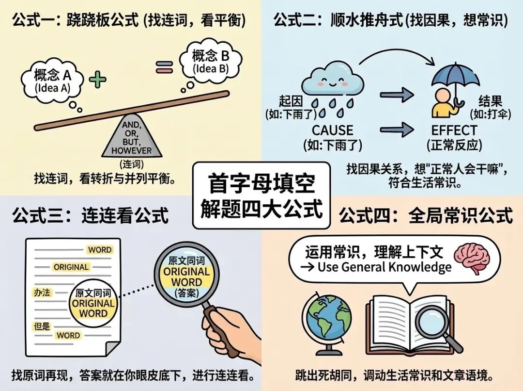挖遍26届上海中考一模卷,我们把首字母填空的“玄学”变成了4个技巧公式! 第3张