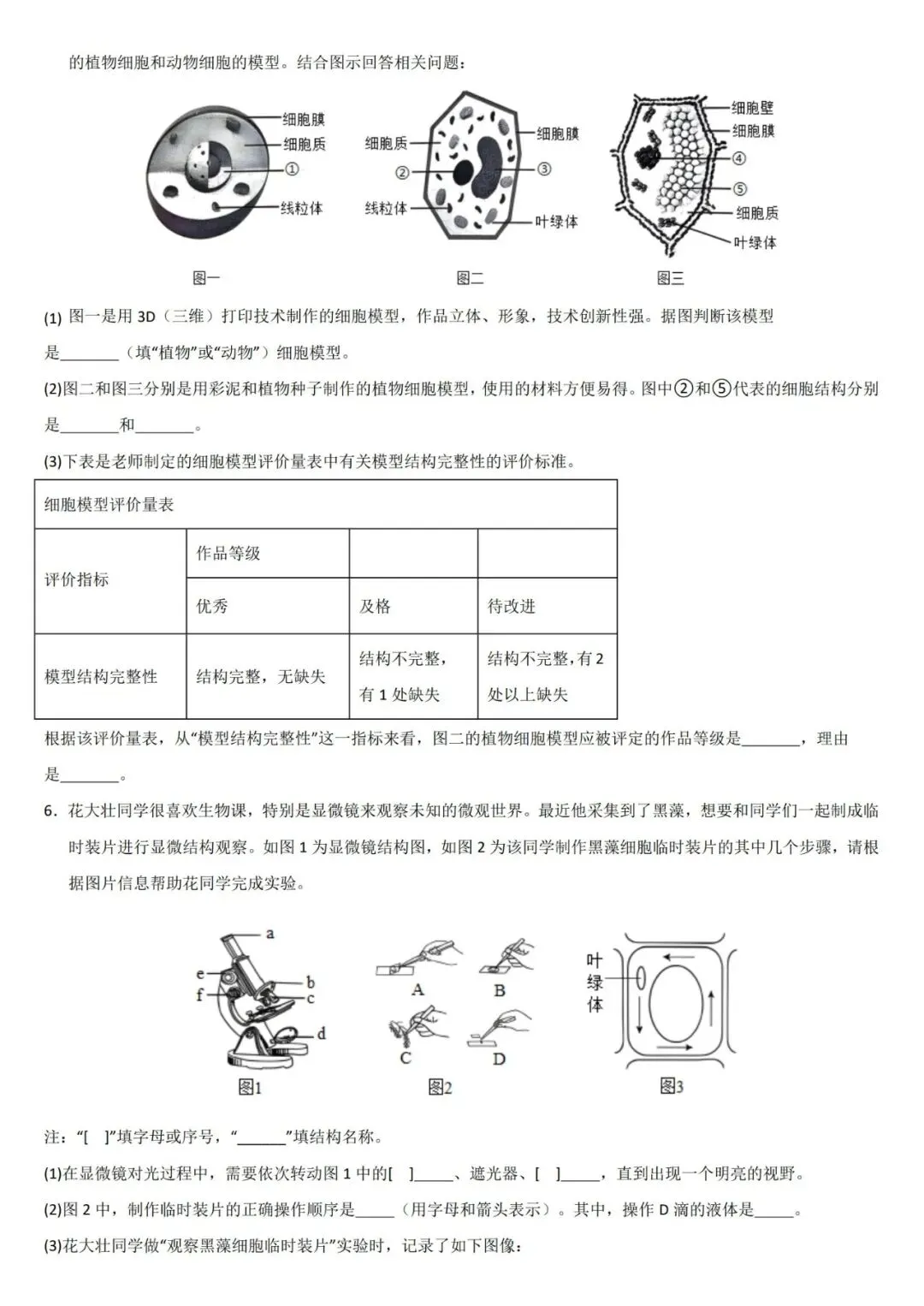 2026年中考生物复习专项训练(1-24讲48份)(原卷版+解析版), 老师整理了完整版,建议家长打印,学霸人手一份! 第8张