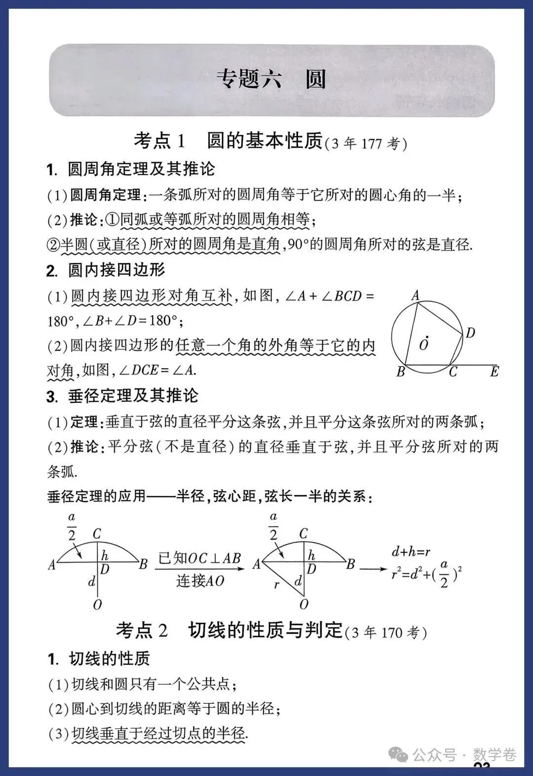 2026年中考数学考点及答题模板,转给孩子 第23张