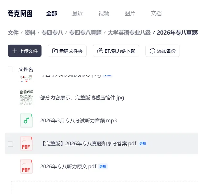 2026年专八真题的答案有了 第1张