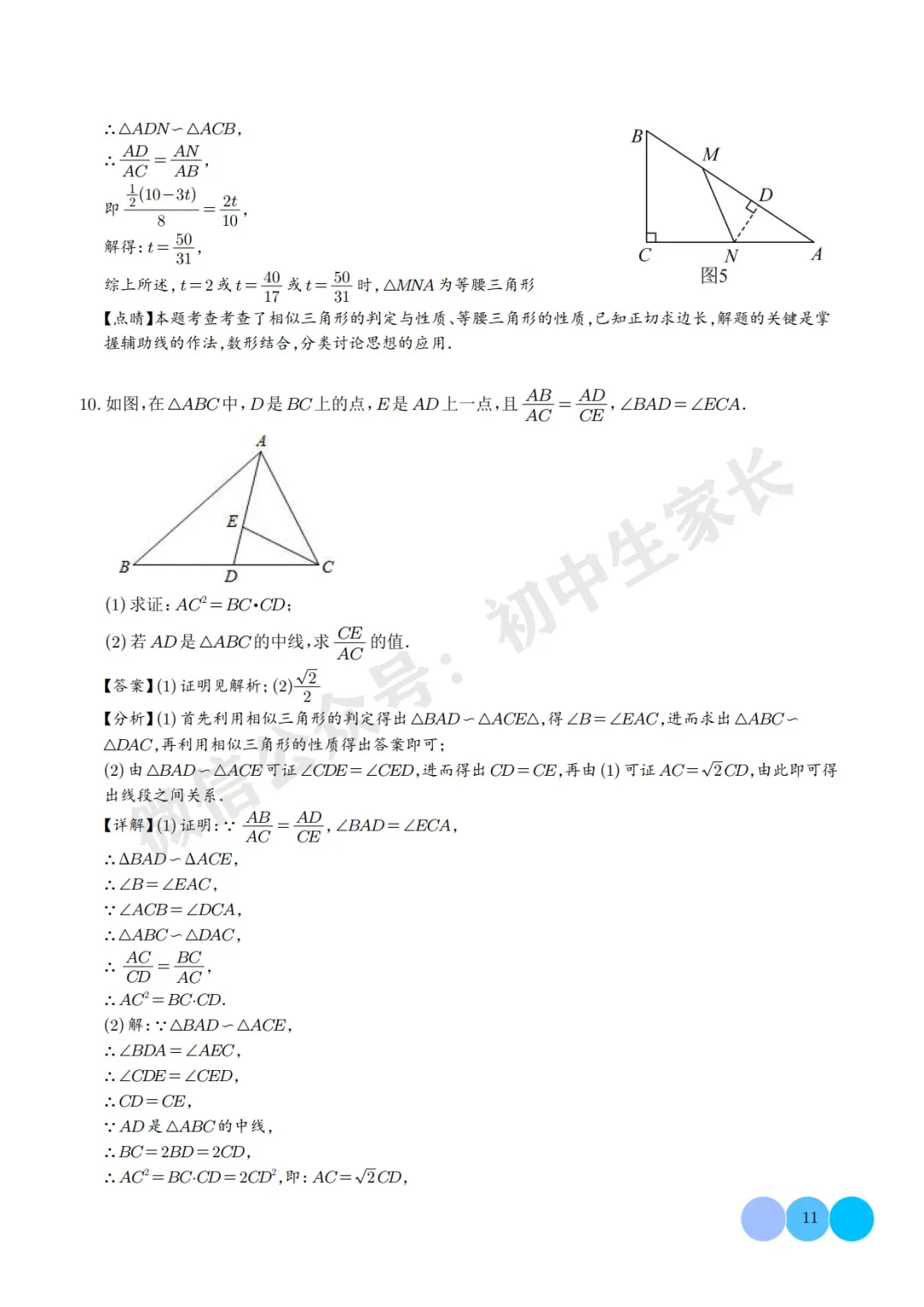 2026年中考数学相似三角形重难点模型【五大模型】(解析版) 第12张