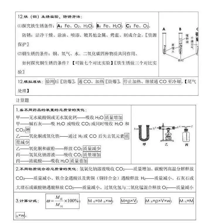 中考化学必背知识点总结--化学提分,中考冲刺--可下载打印 第10张