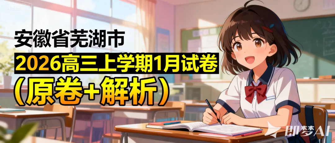 安徽省芜湖市2026届高三上学期1月试卷(原卷+解析) 第1张