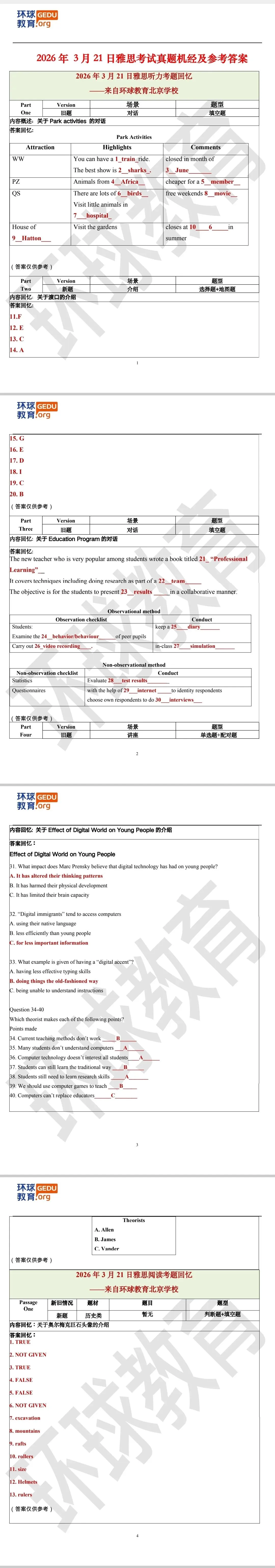 雅思真题 | 2026年3月21日雅思考试回忆+答案(附范文) 第7张 雅思真题 | 2026年3月21日雅思考试回忆+答案(附范文) 第7张